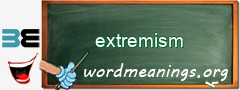 WordMeaning blackboard for extremism